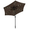 Paulla 9Ft LED Lighted Patio Market Umbrella Outdoor Solar Powered Table Umbrella, 6 Ribs (Beige)