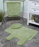 Maples Rugs Bathroom Colorsoft 20" x 21.5" Non Slip Washable Contour Toilet Rug [Made in USA] Soft & Quick Dry for Bath Floor Chocolate Nib