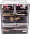 Sorbus Cosmetics Makeup and Jewelry Big Storage Display-Stylish Vanity, Bathroom Case, 4 Large, 2 Small Drawers, Clear