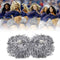 hatisan 4Pcs Large Cheerleader Pom Poms, Pom Poms Cheerleading Metallic Foil & Plastic Ring Pompoms Cheerleader, Cheerleading Poms Accessory Pompoms Cheer for Sports Team Spirit Cheering