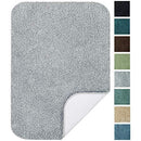 Maples Rugs Bathroom Colorsoft 20" x 21.5" Non Slip Washable Contour Toilet Rug [Made in USA] Soft & Quick Dry for Bath Floor Chocolate Nib