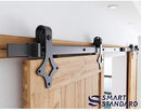 5FT Heavy Duty Sturdy Sliding Barn Door Hardware Kit -Super Smoothly and Quietly - Simple and Easy to Install - Includes Step-by-Step Installation Instruction -Fit 30" Wide Door(Rhombic Shape Hanger)