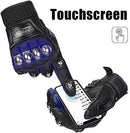 ILM Alloy Steel Bicycle Motorcycle Motorbike Powersports Racing Touchscreen Gloves (M, BLUE)