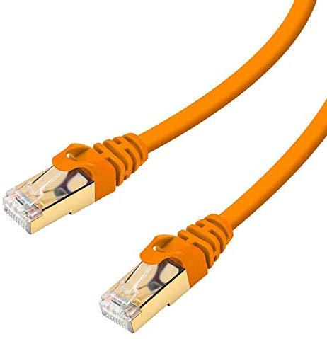 Maximm Cat7 Ethernet Cable, 15 Feet, Grey, 10-Pack - Pure Copper - RJ45 Gold-Plated Snagless Connectors 600 MHz, 10 Gbps. for Fast Network & Computer Networking + Cable Clips and Ties