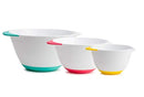 KUKPO Mixing Bowls – 3 piece set Includes 1.8 Qt, 3.6 Qt, 6.5 Qt, Easy Grip Handle With Non - Skid Bottom