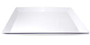 Virtual Elements Set of 2 Melamine Rectangular Serving Trays/Platters - White 18" x 13.7"