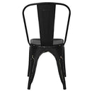 POLY & BARK EM-112-BLK-X4 Trattoria Side Chair in in Black (Set of 4)