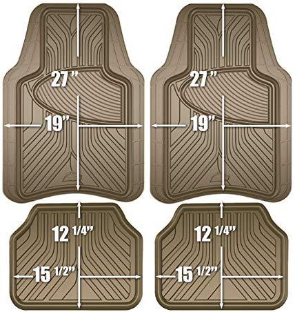 Custom Accessories Armor All 78842 4-Piece Tan All Season Rubber Floor Mat