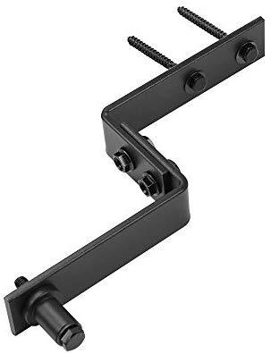 ZEKOO Rustic 5-16 FT Bypass Barn Door Hardware Powder Tcbunny Sliding Steel Track for Double Wooden Doors (10FT Bypass System)