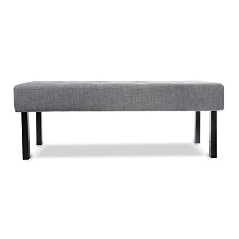 Zinus Memory Foam Tufted Upholstered Bed Bench