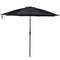 Sundale Outdoor 9 Feet Aluminum Market Umbrella Table Umbrella with Crank and Push Button Tilt for Patio, Garden, Deck, Backyard, Pool, 8 Fiberglass Ribs, 100% Polyester Canopy (Black)