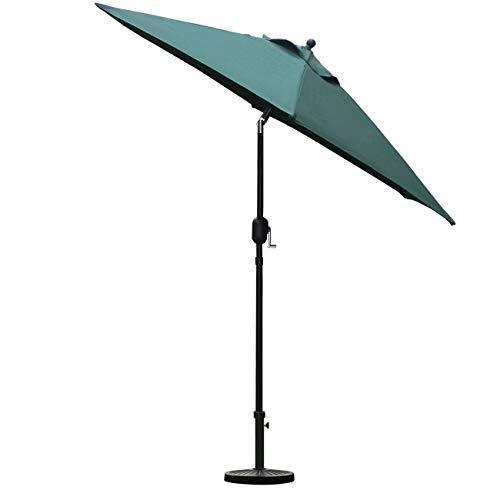 Sunnyglade 7.5' Patio Umbrella Outdoor Table Market Umbrella with Push Button Tilt/Crank, 6 Ribs (Tan)