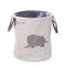 Storage Baskets, Junnom Collapsible & Convenient Laundry Bin/Laundry Basket/Laundry Hamper/Storage Solution for Office, Bedroom, Clothes, Toys - Super Cute Gray Elephant