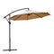 WARM HARBOR Offset Hanging Patio Umbrella Aluminum Outdoor Cantilever Umbrella Crank Lift (10 Ft-Beige)