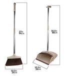 Broom and Dustpan Set [2019 Version] - Stand Up Brush and Dust Pan Combo for Upright Cleaning - Remove Hair with Built-in Wisp Scraper - Kitchen, Outdoor, Hardwood Floor & Garage Tiles Clean Supplies