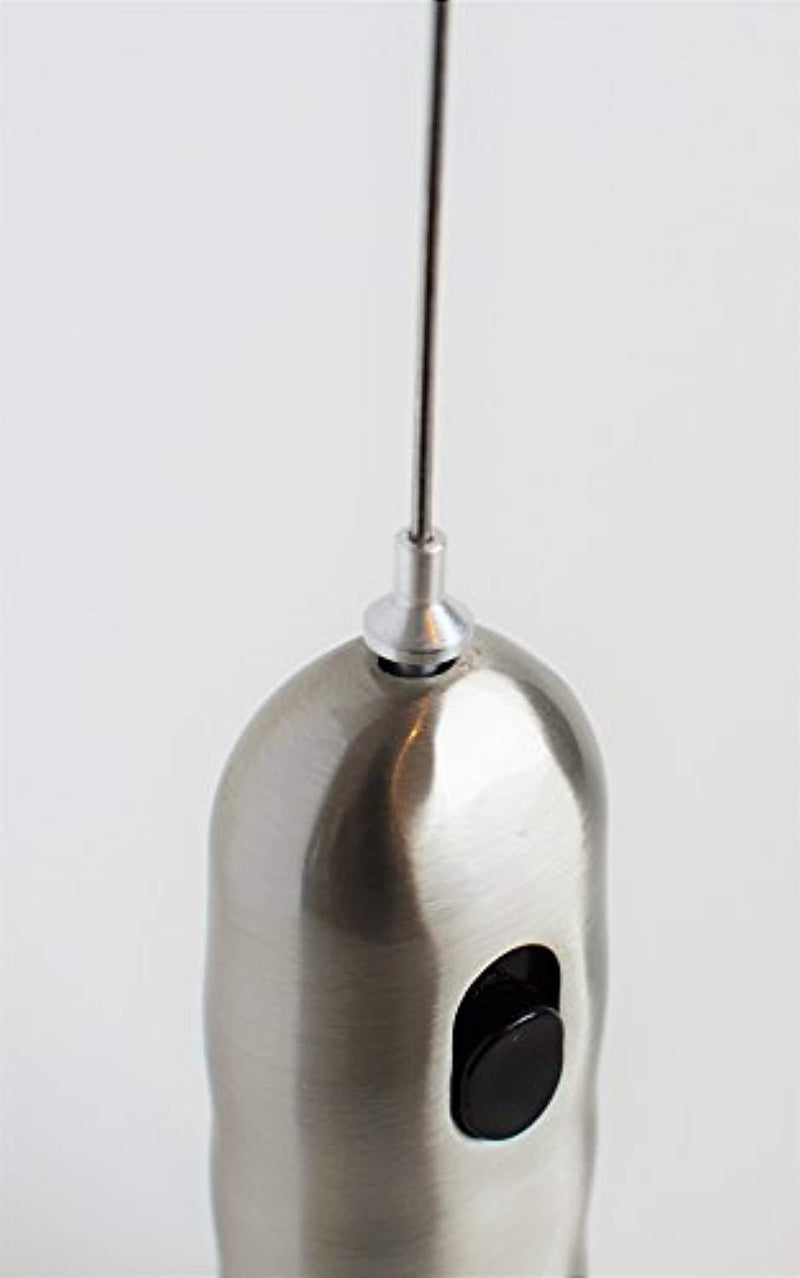 AW BRIDAL Milk Frother, Stainless Steel, Battery Operated, Electric Handheld, Foam Maker For Keto, Coffee, Cappuccino, Hot Cocoa, Latte, Matcha, Tea, Durable Drink Mixer With Stainless Steel Whisk