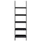 LEAN ON US Tangkula Ladder Bookcase 5-Tier Wood Leaning Shelf Wall Plant Shelf Ladder for Home Office Modern Flower Book Display Shelf Storage Rack Stable A-Frame Wooden Ladder Shelf (Black)