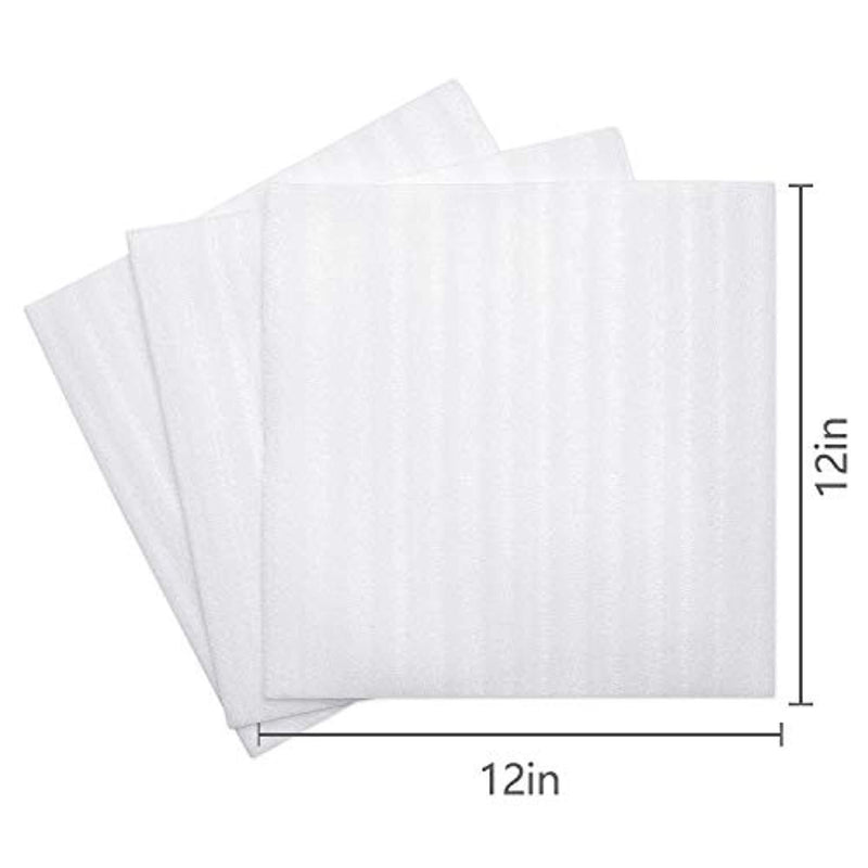 150 Count - 12" x 12" Ultra Thick Reusable Foam Wrap Pouches Pockets, Foam Cushioning, Protect Dishes, Glasses, Porcelain, Stemware, Mugs & Fragile Items, Packing Foam Supplies for Moving by Shiplies