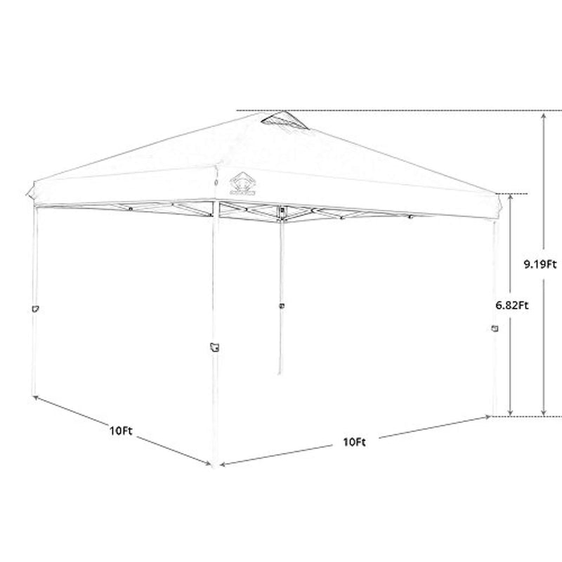 CROWN SHADES Patented 10ft x 10ft Outdoor Pop up Portable Shade Instant Folding Canopy with Carry Bag, Blue