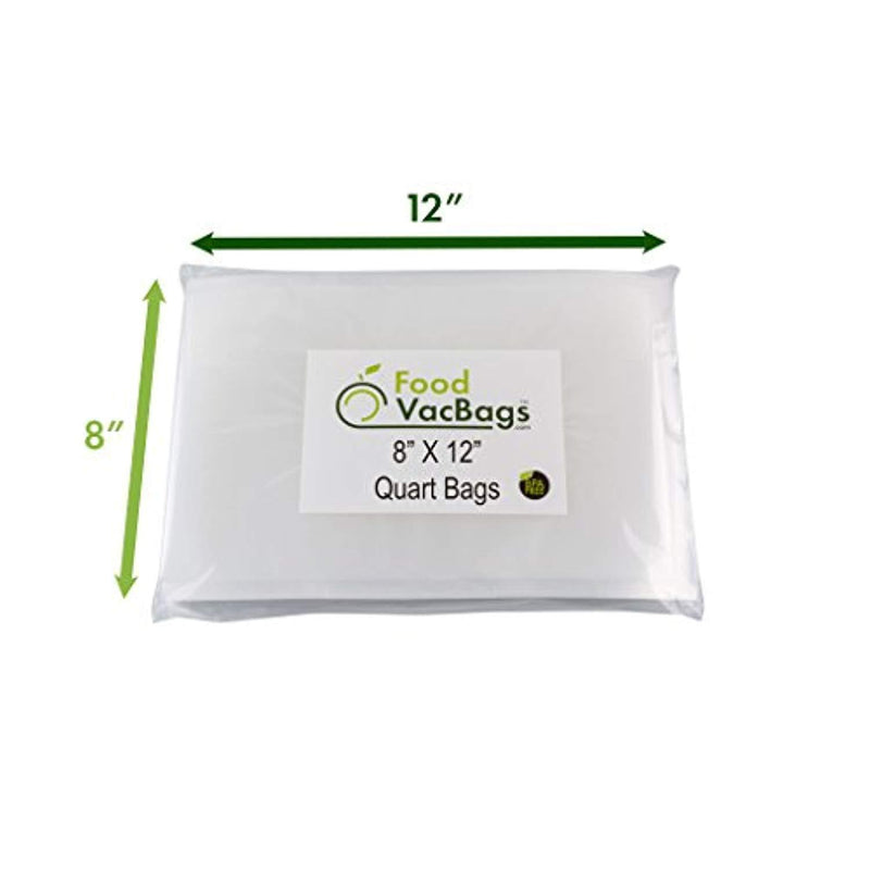 150 Combo FoodVacBags Vacuum Seal Bags - 3 sizes! 50 Pint, 50 Quart and 50 Gallon, 4 MIL, Commercial Grade, Sous Vide, No BPA, Boil, Microwave & Freezer Safe