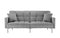 DIVANO ROMA FURNITURE Modern Plush Tufted Velvet Splitback Living Room Futon (Dark Grey)