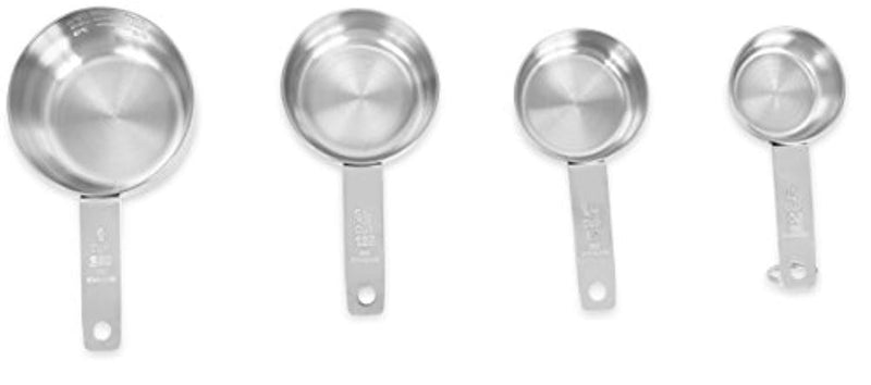 Internet’s Best Set of 4 Stainless Steel Measuring Cups | Stackable Kitchen Utensils for Cooking Baking Dry and Liquid Ingredients