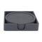 WINIT 5-Piece Silicone Coasters with Holder for Drink Absorbent, Anti-Slip Durable Reusable Eco-Friendly Large Size Coasters for Glasses on Outdoor Patio Furniture, Dinner Table or Bar (Gray)