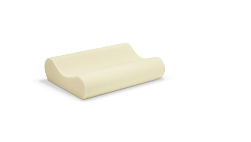 Sleep Innovations produced by Innocor Comfort Memory Foam Contour Pillow with Cotton Cover, Made in The USA with a 5-Year Warranty-Standard Size, White