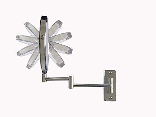 Lansi Makeup Mirror 10X Magnifying Wall Mount Double-Sided Vanity Decoration, Round, 8 Inch, Chrome Finished