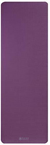 Gaiam Essentials Thick Yoga Mat Fitness & Exercise Mat with Easy-Cinch Yoga Mat Carrier Strap (72"L x 24"W x 2/5 Inch Thick)