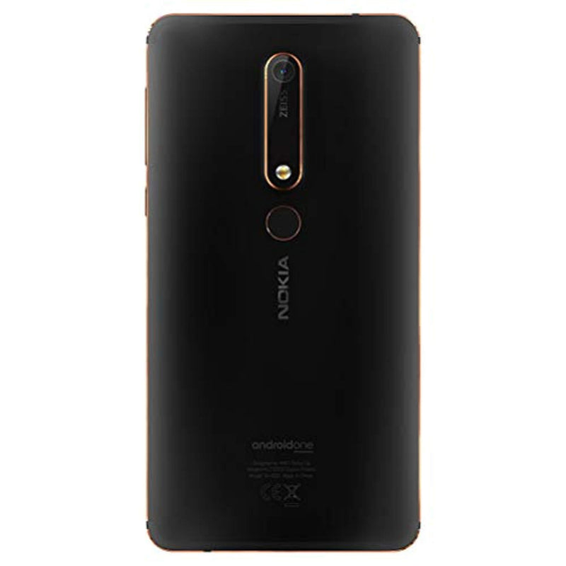 Nokia 6.1 (2018) - Android One (Oreo) - 32 GB - Dual SIM Unlocked Smartphone (AT&T/T-Mobile/MetroPCS/Cricket/H2O) - 5.5" Screen - Black - U.S. Warranty