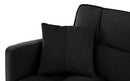 DIVANO ROMA FURNITURE Modern Plush Tufted Velvet Splitback Living Room Futon (Dark Grey)