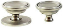 25 Pack: Large Cabinet Hardware Knob in Satin Nickel with Backplate