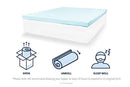 ViscoSoft 3-Inch 3.5 lbs. Density Gel Memory Foam Mattress Topper (Cal King) – Includes Ultra Soft Removable Cover with Adjustable Straps