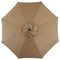 Blissun 9' Outdoor Market Patio Umbrella with Push Button Tilt and Crank, 8 Ribs (Tan)