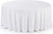 12 Pack 84" ROUND Table Cover Premium Plastic Tablecloth for any Party or Event (White)