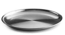 Reusable Brushed Metal 18/8 Dinner Plates- Vintage Quality 304 Stainless Steel Silver Color Heavy Duty Kitchenware Round Metal 9 Inch Plates | Dishwasher Safe | BPA Free| Use for BBQ Steak (4 Pack)
