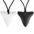 Shark Tooth Sensory Chew Necklace for Kids, Boys and Girls - Designed for Teething, Autism, Biting, Chewing - (2 Pack) – Sensory Teether Pendant