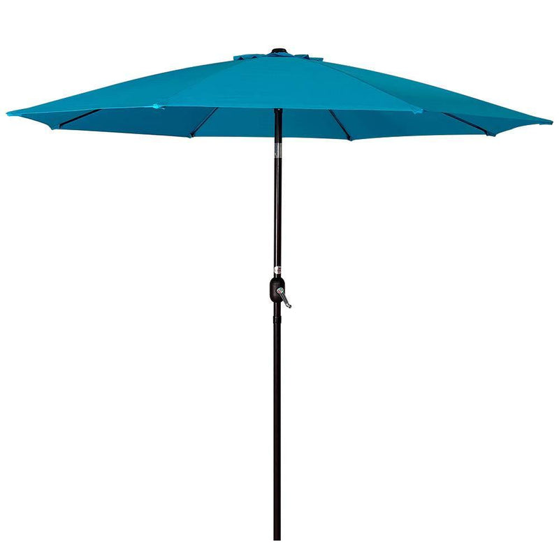 Sundale Outdoor 9 Feet Aluminum Market Umbrella Table Umbrella with Crank and Push Button Tilt for Patio, Garden, Deck, Backyard, Pool, 8 Fiberglass Ribs, 100% Polyester Canopy (Black)