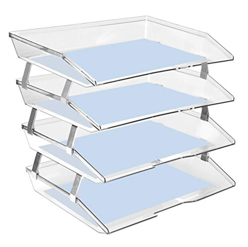 Acrimet Facility Letter Tray 4 Tiers (Clear Crystal Color)