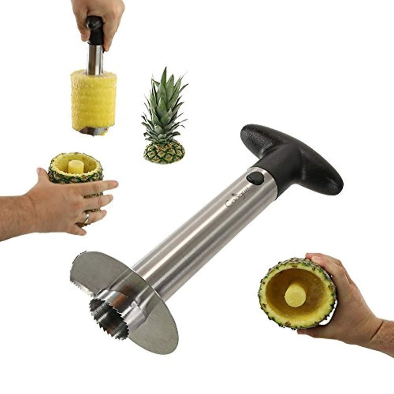 #1 Fruit Slicer Set of 5 by Coogue VALUE PACK: Pineapple Corer, Watermelon Slicer, Avocado Slicer, Banana Slicer, Orange Peeler. Enjoy your cutter knife tools a kitchen gadget to have fun with!