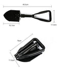 YTech Portable Folding Shovel Camping Military Survival Pick- For Car Garden Multitool Pick Snow Mini Accident entrenching Tool Steel Handle , Hiking, Backpacking, Gardening - with Carrying Pouch