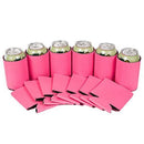 QualityPerfection 100 Black Party Drink Blank Can Coolers(12,25,50,100,200 Bulk Pack) Blank Beer,Soda Coolies Sleeves | Soft,Insulated Coolers | 30 Colors | Perfect For DIY Projects,Holidays,Events