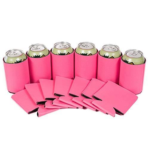 QualityPerfection 100 Black Party Drink Blank Can Coolers(12,25,50,100,200 Bulk Pack) Blank Beer,Soda Coolies Sleeves | Soft,Insulated Coolers | 30 Colors | Perfect For DIY Projects,Holidays,Events