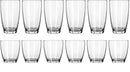 Circleware 44539 Smooth Huge Set of 12 Drinking Glasses & Whiskey Cups, Home & Kitchen Entertainment Glassware for Water, Beer, Juice, Ice Tea, Bar Beverage Gifts, 6-16oz & 6-13oz, Clear-Edition 12pc