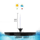 Flantor Solar Power Pump, Rose Bird bath Fountain Pump Brushless Pump for Garden and Patio Watering (Black) Quantity remaining