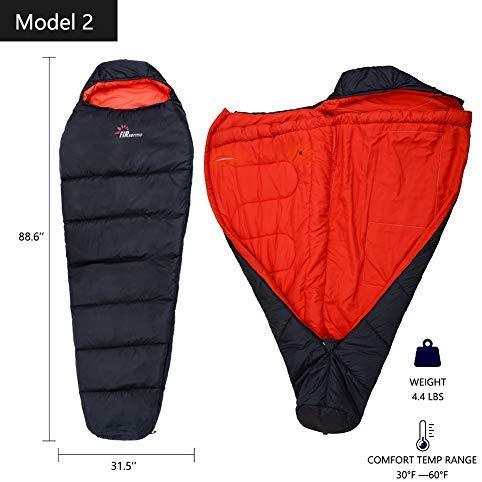 FIRSERMO Electric Heated Sleeping Bag Lightweight Portable Waterproof Comfort Mummy Bags, Perfect for Adults Camping/Hiking