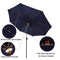C-Hopetree 9' Solar LED Lighted Outside Patio Market Umbrella for Outdoor Table Balcony Garden Deck Poolside with Tilt, Navy Blue