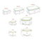 Kinetic Glass Food Storage Containers with Lids - 18 Piece - GlassWorks Meal Prep Containers, Airtight and Leakproof with Portion Control Containers,BPA Free & FDA Approved(9 Containers & 9 Lids)