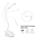 Led Clip Reading Light, Raniaco Daylight 12 Leds Reading Lamp-3 Brightness,USB Rechargeable, Touch Switch Bedside Book Light with Good Eye Protection Brightness